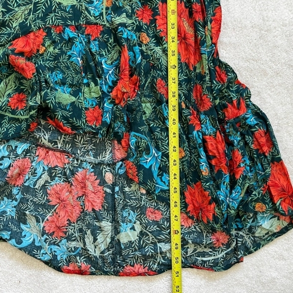 ATL Abel The Label Floral Dress Fantasy XS Blue Orange Green Short Sleeve - Picture 9 of 10